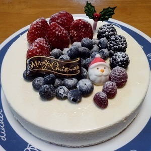 我が家のクリスマスケーキです 自家製クリスマスレアチーズケーキ 金沢の日常のメモ